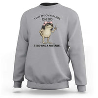 I Cut My Own Bangs Sweatshirt Funny Frog Meme