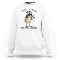 I Cut My Own Bangs Sweatshirt Funny Frog Meme
