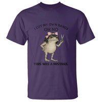 I Cut My Own Bangs T Shirt Funny Frog Meme