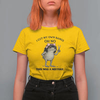 I Cut My Own Bangs T Shirt For Women Funny Frog Meme