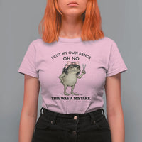I Cut My Own Bangs T Shirt For Women Funny Frog Meme