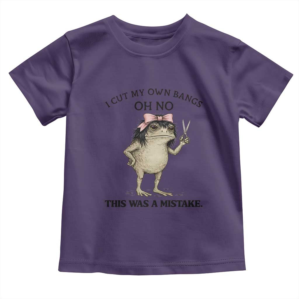 I Cut My Own Bangs Toddler T Shirt Funny Frog Meme