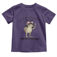 I Cut My Own Bangs Toddler T Shirt Funny Frog Meme