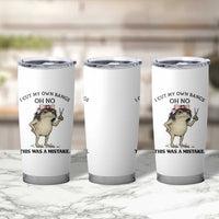 I Cut My Own Bangs Tumbler Cup Funny Frog Meme