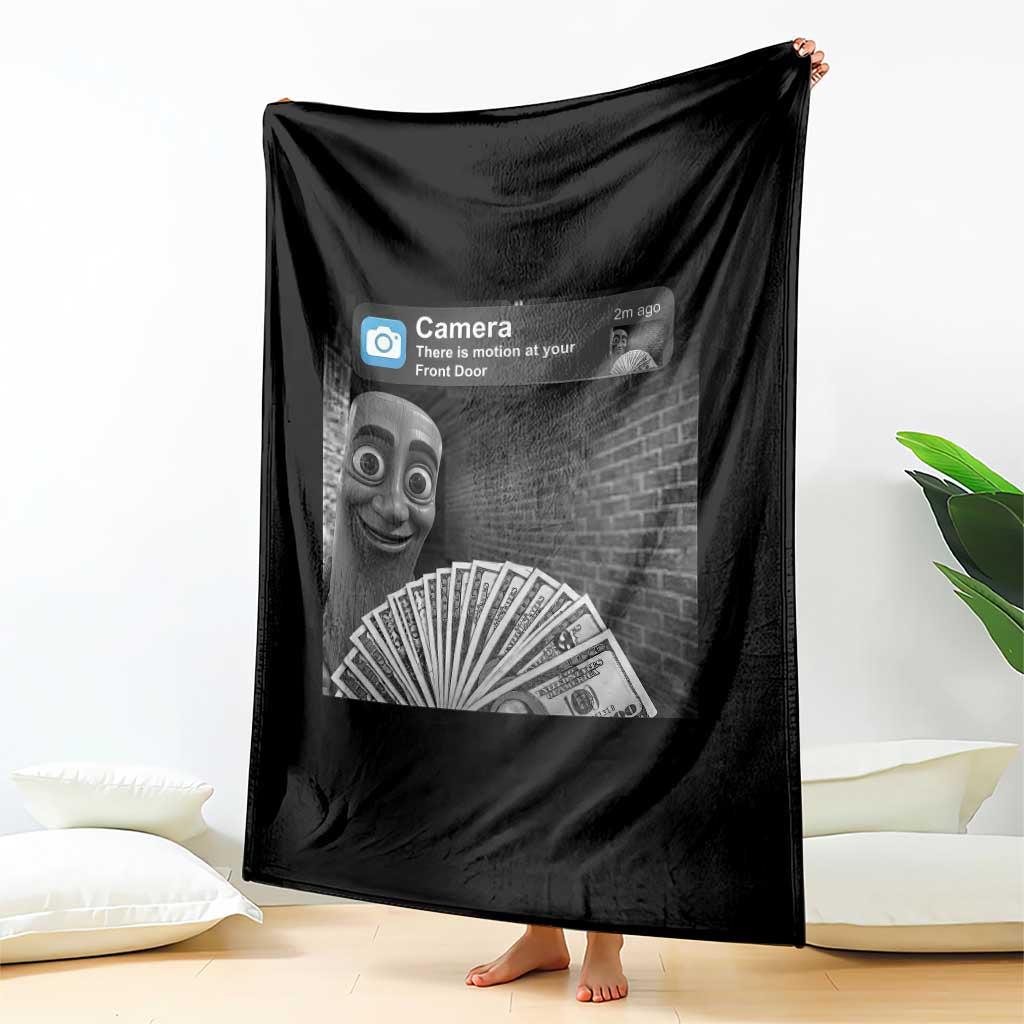 There is Motion at Your Front Door Throw Blanket Tung Tung Tung Sahur Italian Brainrot Meme