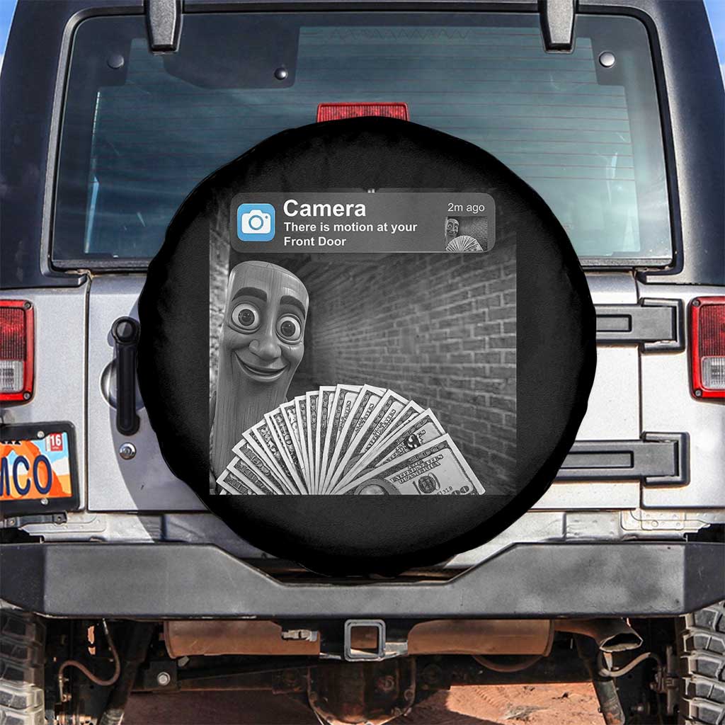 There is Motion at Your Front Door Spare Tire Cover Tung Tung Tung Sahur Italian Brainrot Meme