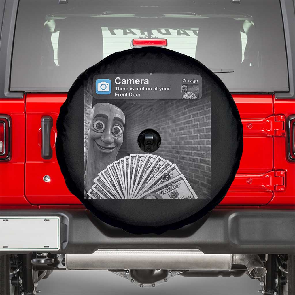 There is Motion at Your Front Door Spare Tire Cover Tung Tung Tung Sahur Italian Brainrot Meme