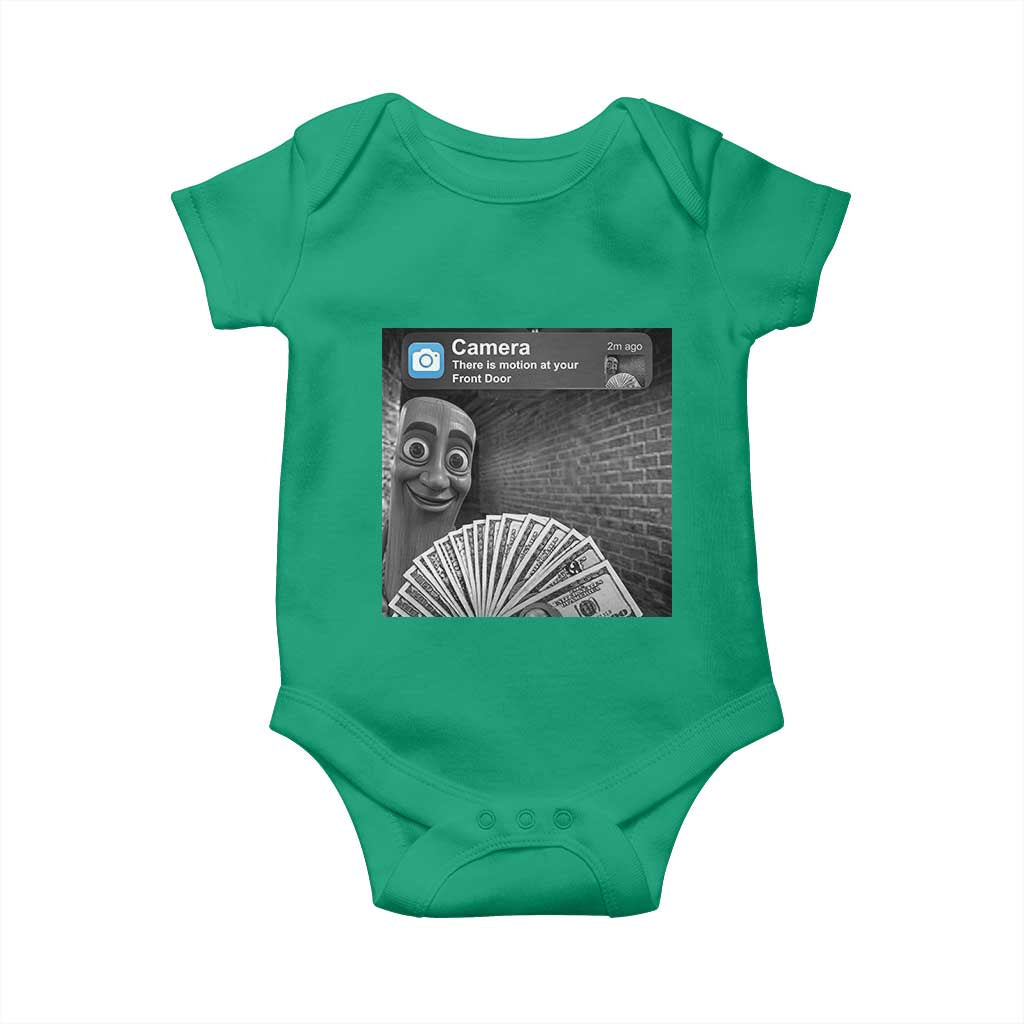 There is Motion at Your Front Door Baby Onesie Tung Tung Tung Sahur Italian Brainrot Meme
