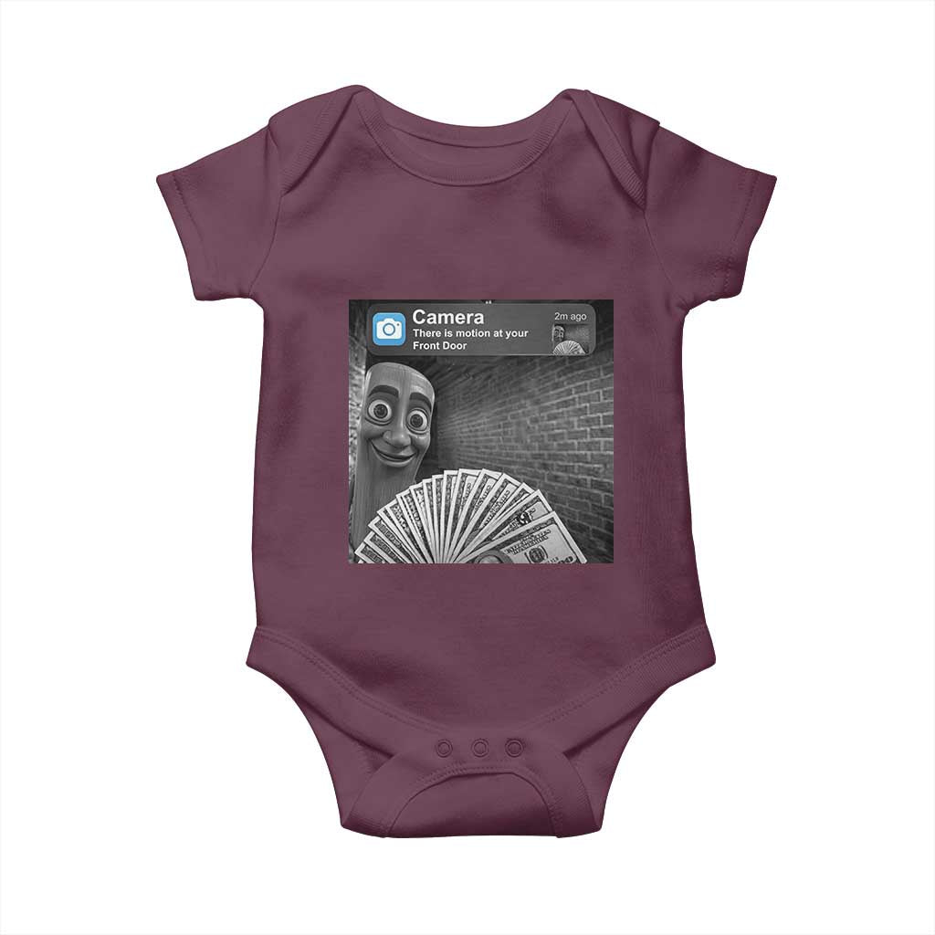 There is Motion at Your Front Door Baby Onesie Tung Tung Tung Sahur Italian Brainrot Meme