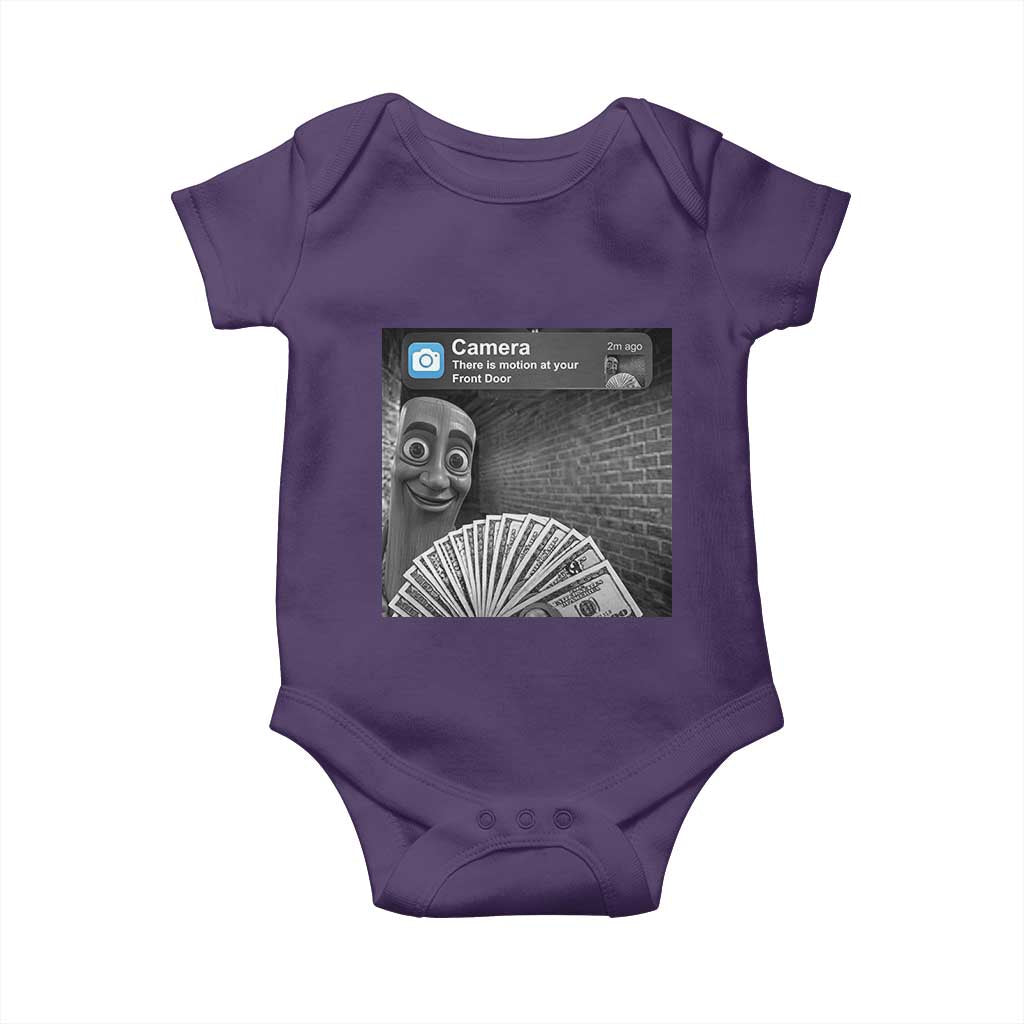 There is Motion at Your Front Door Baby Onesie Tung Tung Tung Sahur Italian Brainrot Meme