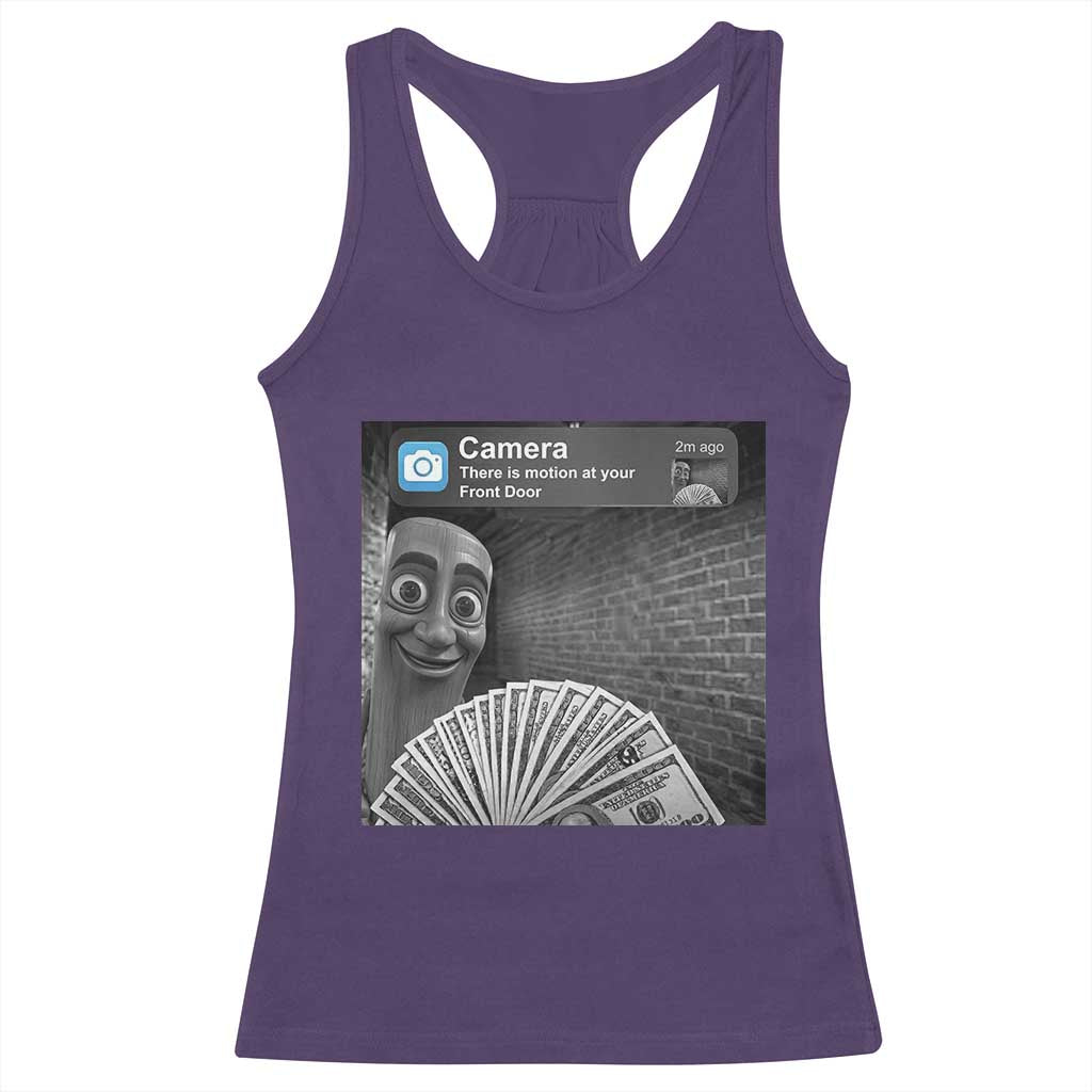 There is Motion at Your Front Door Racerback Tank Top Tung Tung Tung Sahur Italian Brainrot Meme