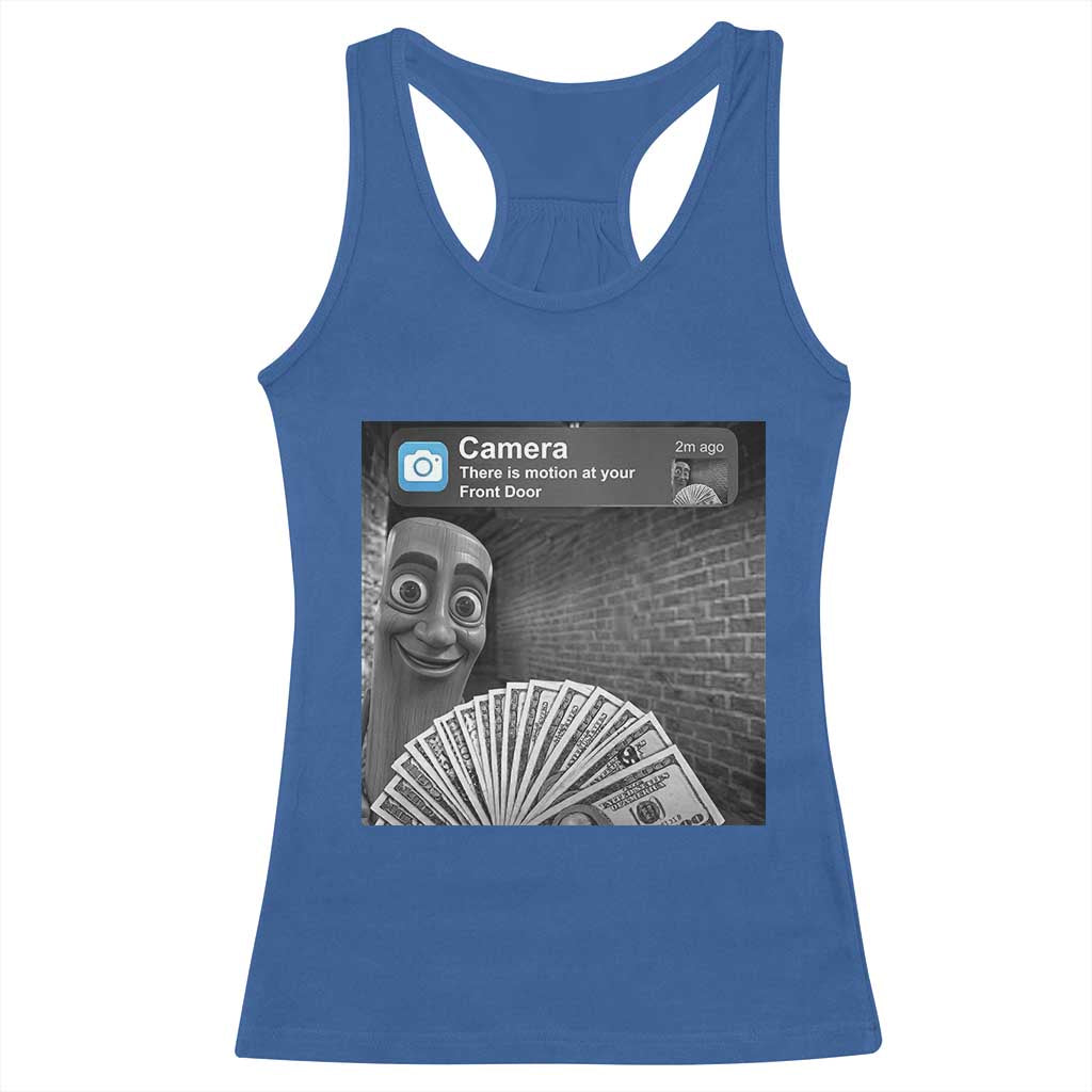 There is Motion at Your Front Door Racerback Tank Top Tung Tung Tung Sahur Italian Brainrot Meme
