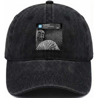 There is Motion at Your Front Door Washed Cotton Baseball Cap Tung Tung Tung Sahur Italian Brainrot Meme
