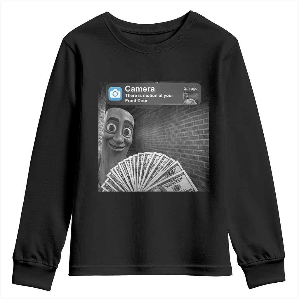 There is Motion at Your Front Door Youth Sweatshirt Tung Tung Tung Sahur Italian Brainrot Meme