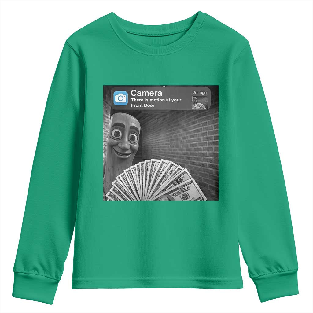 There is Motion at Your Front Door Youth Sweatshirt Tung Tung Tung Sahur Italian Brainrot Meme