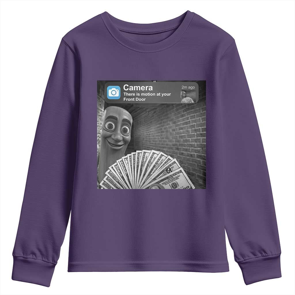 There is Motion at Your Front Door Youth Sweatshirt Tung Tung Tung Sahur Italian Brainrot Meme