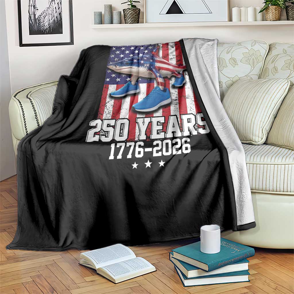 250th America Anniversary Throw Blanket Tralalero Tralala Italian Brainrot 4th of July Meme
