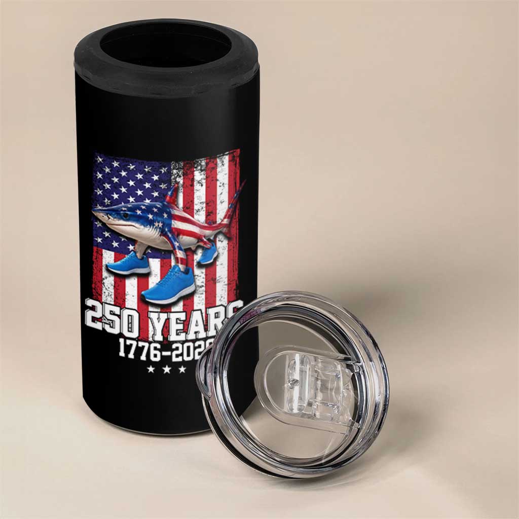 250th America Anniversary 4 in 1 Can Cooler Tumbler Tralalero Tralala Italian Brainrot 4th of July Meme