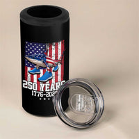 250th America Anniversary 4 in 1 Can Cooler Tumbler Tralalero Tralala Italian Brainrot 4th of July Meme