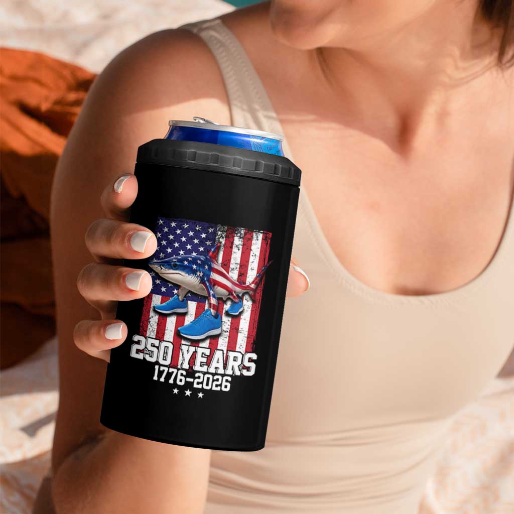 250th America Anniversary 4 in 1 Can Cooler Tumbler Tralalero Tralala Italian Brainrot 4th of July Meme