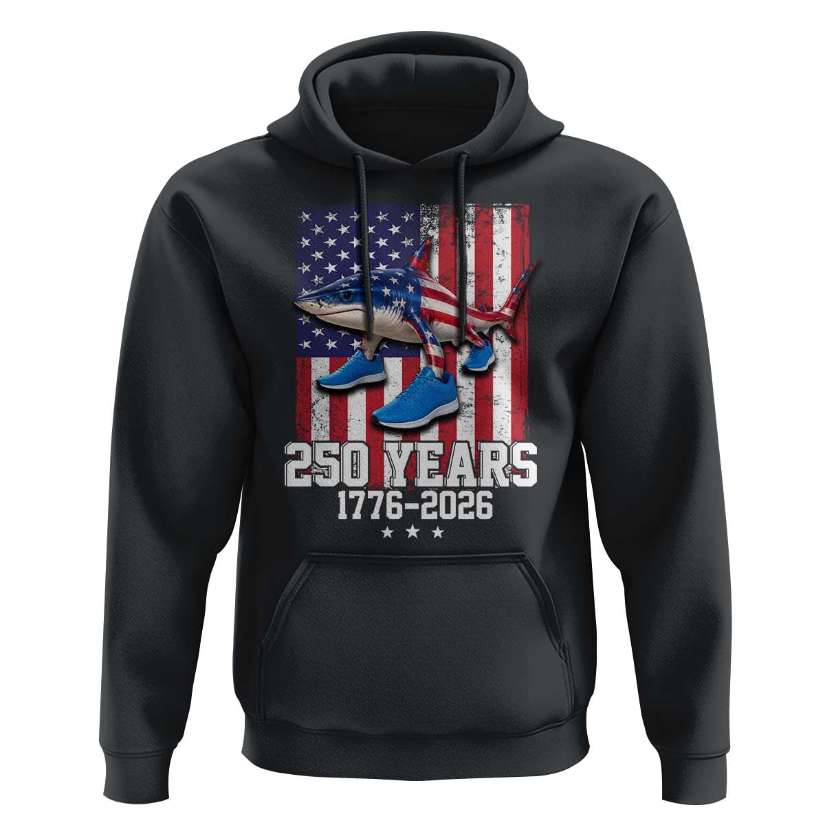 250th America Anniversary Hoodie Tralalero Tralala Italian Brainrot 4th of July Meme