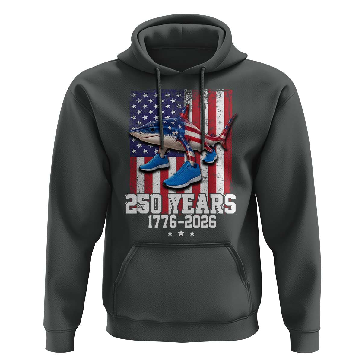 250th America Anniversary Hoodie Tralalero Tralala Italian Brainrot 4th of July Meme