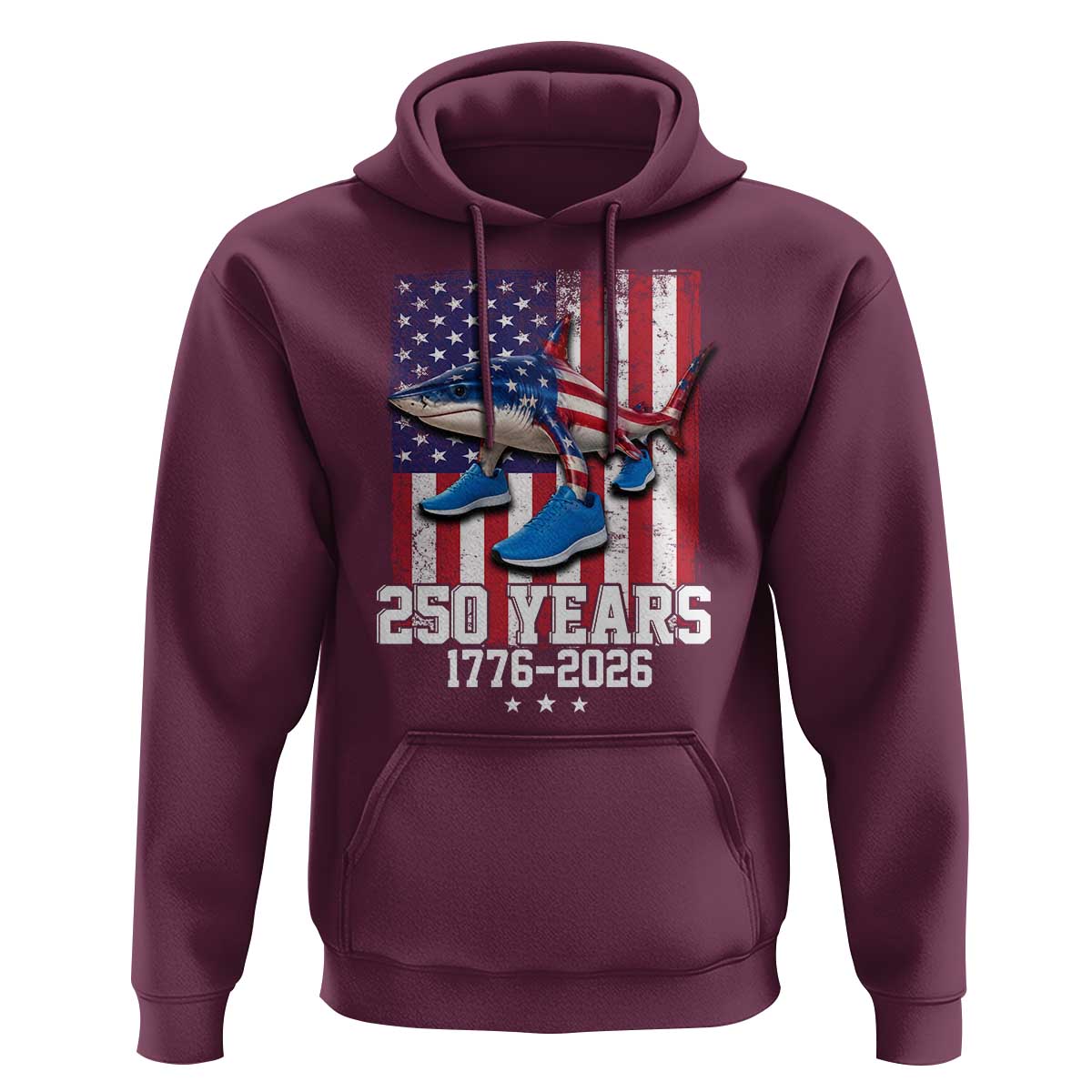 250th America Anniversary Hoodie Tralalero Tralala Italian Brainrot 4th of July Meme