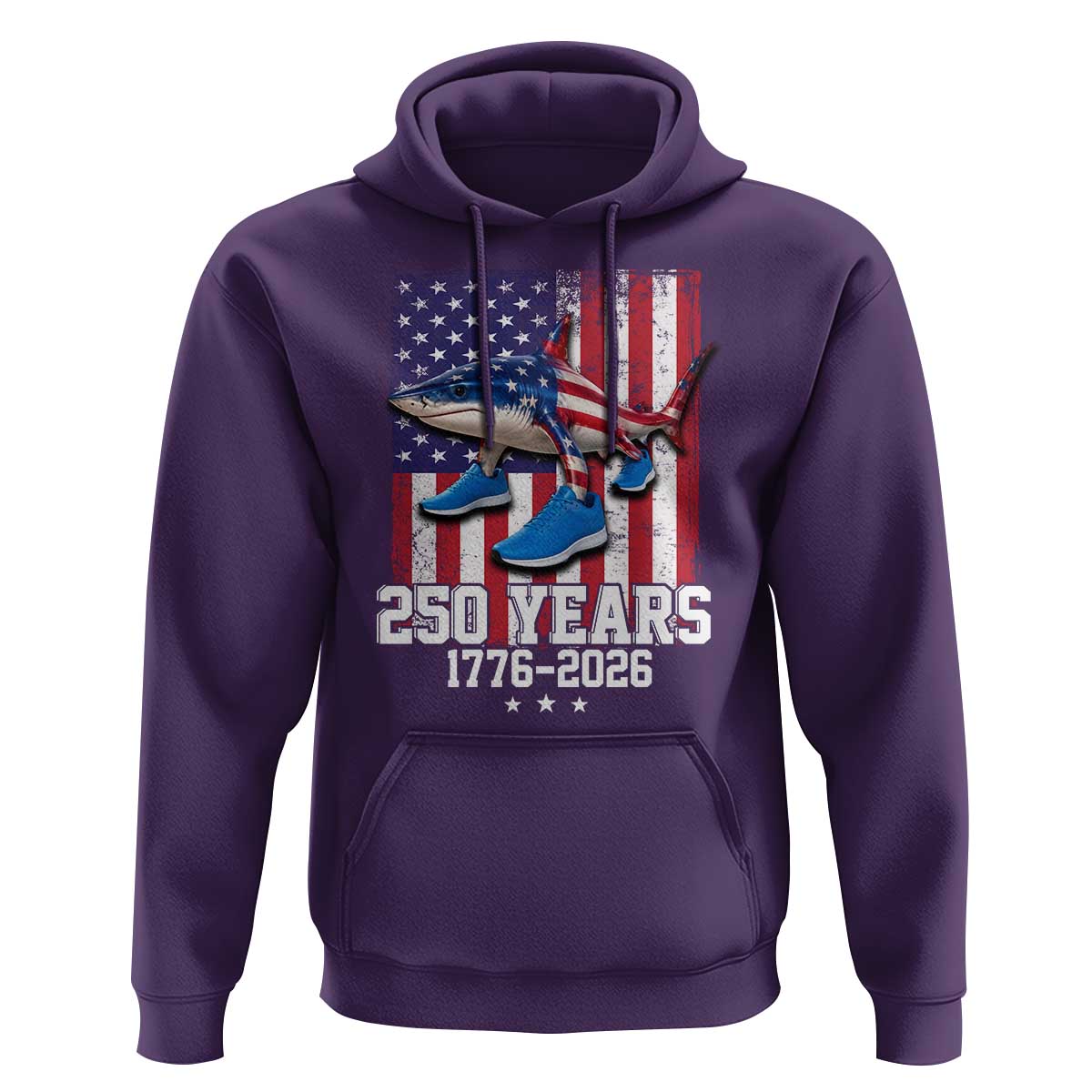250th America Anniversary Hoodie Tralalero Tralala Italian Brainrot 4th of July Meme