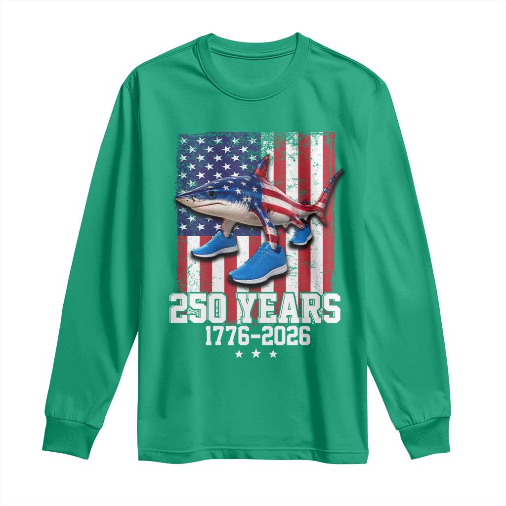 250th America Anniversary Long Sleeve Shirt Tralalero Tralala Italian Brainrot 4th of July Meme