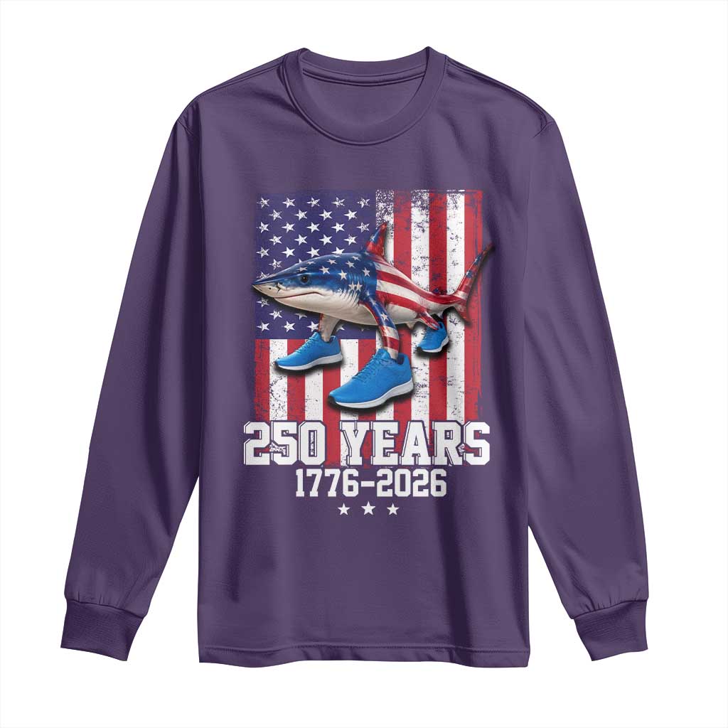 250th America Anniversary Long Sleeve Shirt Tralalero Tralala Italian Brainrot 4th of July Meme