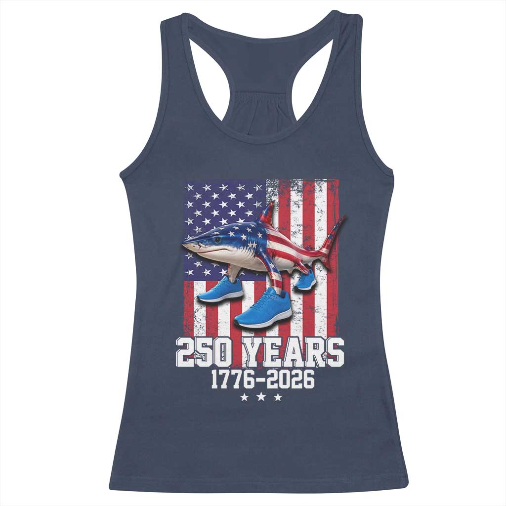 250th America Anniversary Racerback Tank Top Tralalero Tralala Italian Brainrot 4th of July Meme