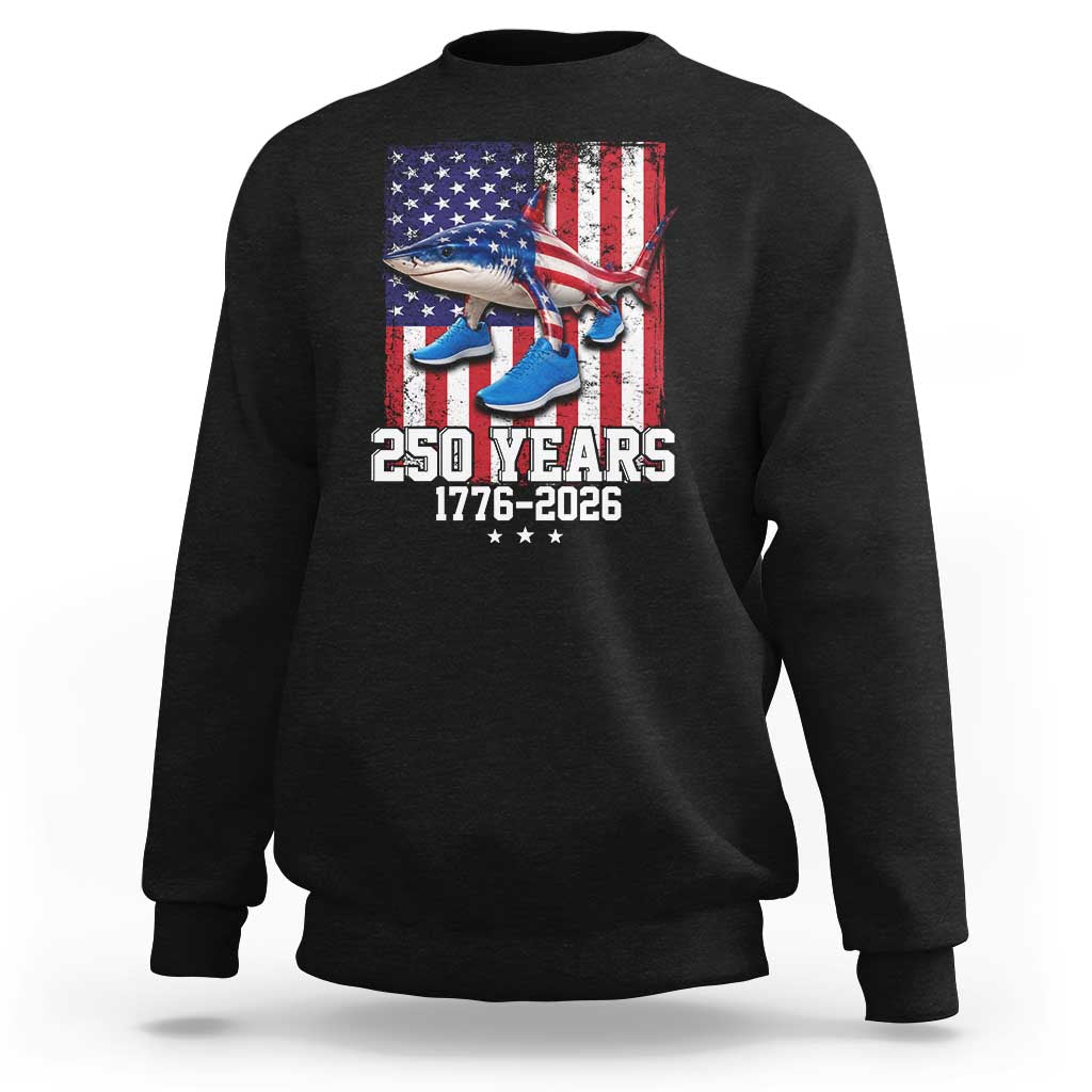 250th America Anniversary Sweatshirt Tralalero Tralala Italian Brainrot 4th of July Meme