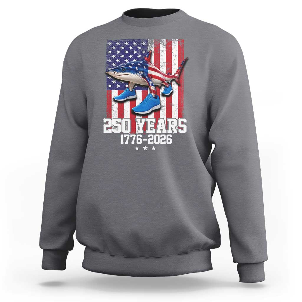 250th America Anniversary Sweatshirt Tralalero Tralala Italian Brainrot 4th of July Meme