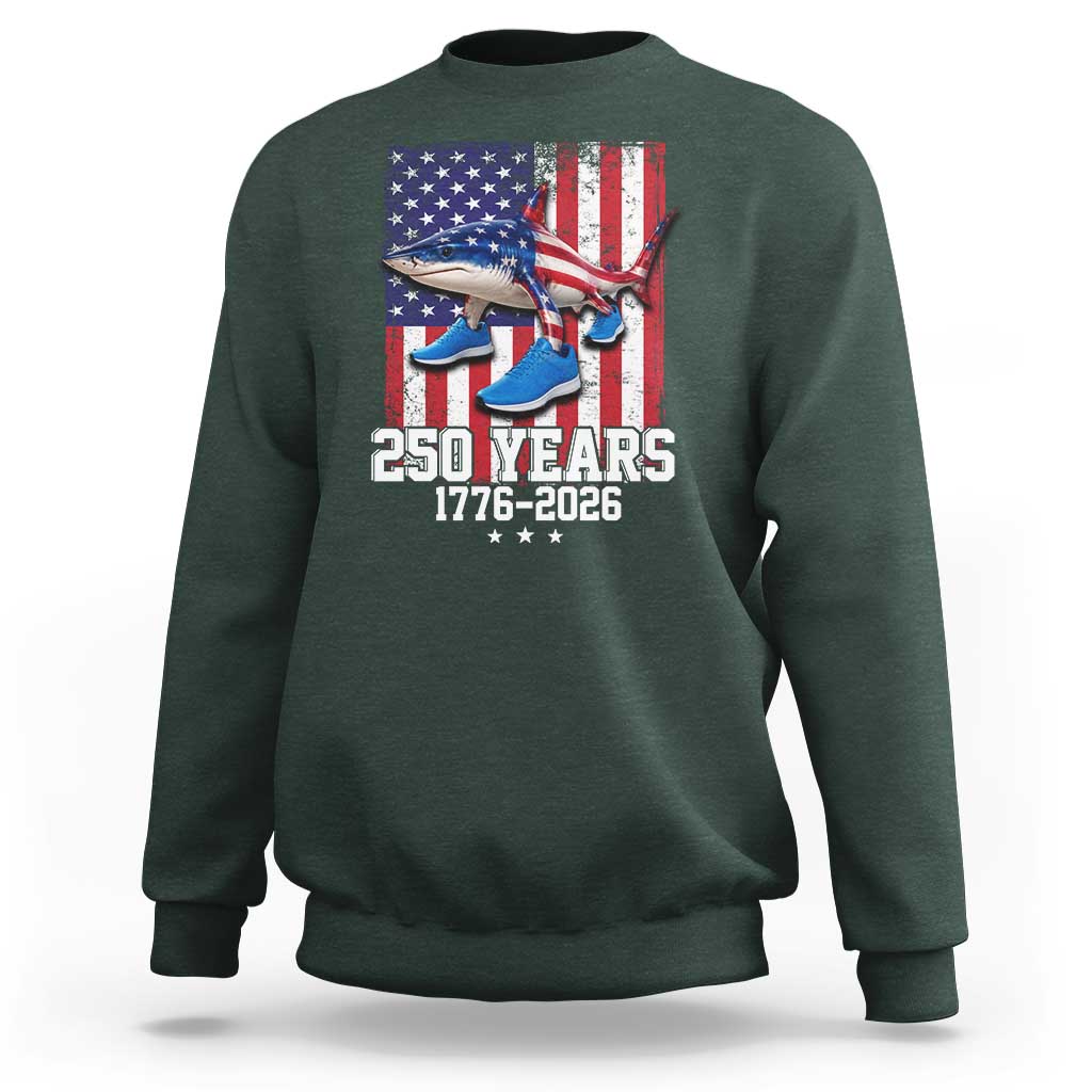 250th America Anniversary Sweatshirt Tralalero Tralala Italian Brainrot 4th of July Meme