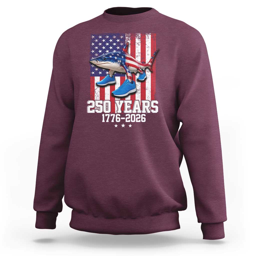 250th America Anniversary Sweatshirt Tralalero Tralala Italian Brainrot 4th of July Meme