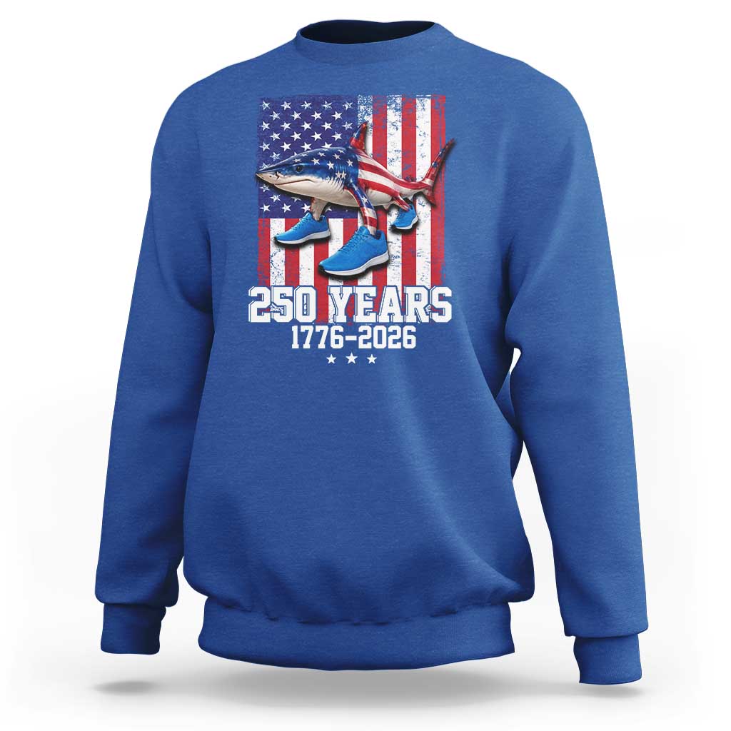 250th America Anniversary Sweatshirt Tralalero Tralala Italian Brainrot 4th of July Meme
