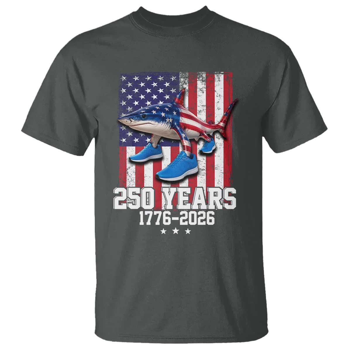 250th America Anniversary T Shirt Tralalero Tralala Italian Brainrot 4th of July Meme