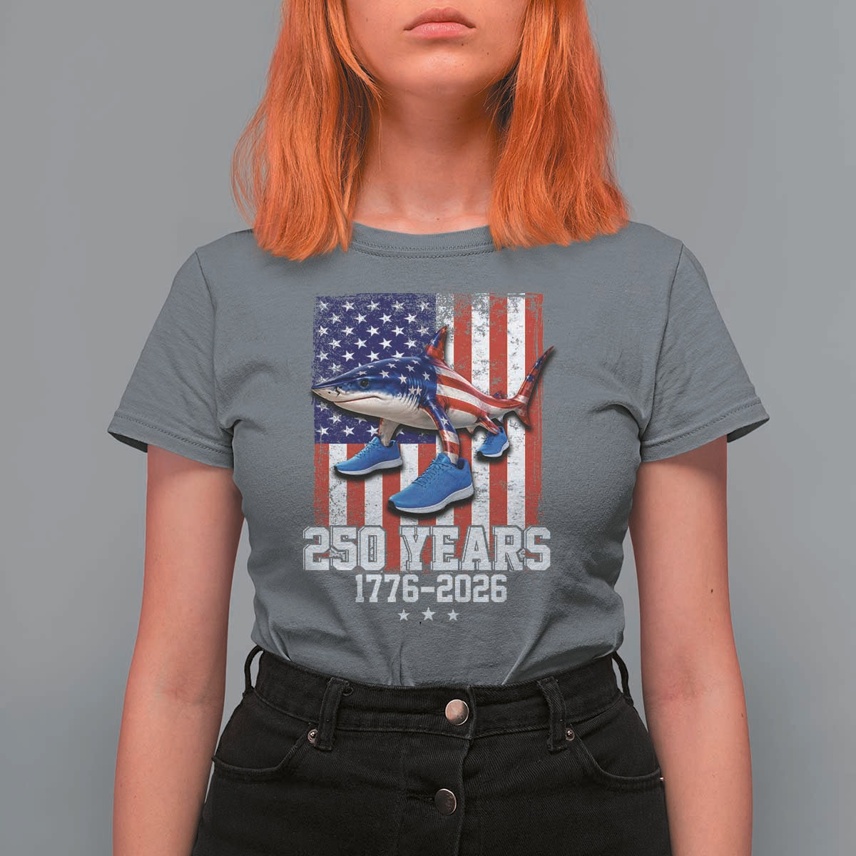 250th America Anniversary T Shirt For Women Tralalero Tralala Italian Brainrot 4th of July Meme