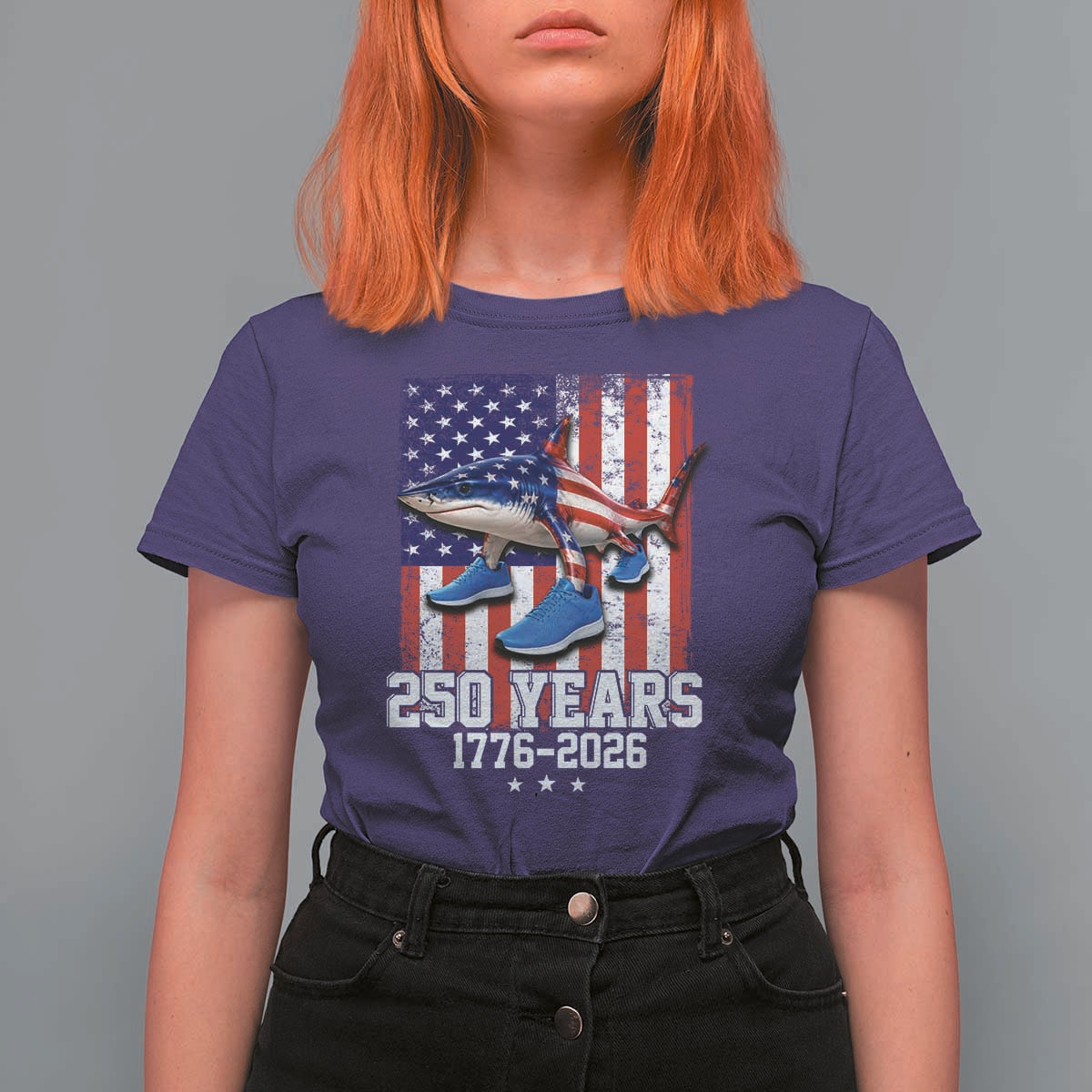 250th America Anniversary T Shirt For Women Tralalero Tralala Italian Brainrot 4th of July Meme