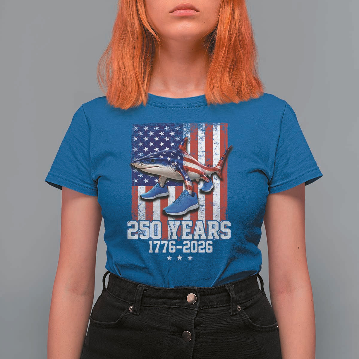 250th America Anniversary T Shirt For Women Tralalero Tralala Italian Brainrot 4th of July Meme