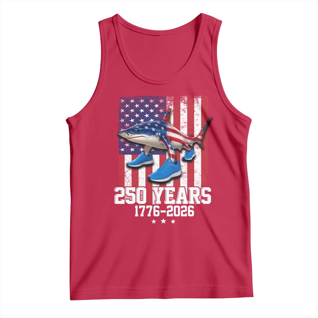 250th America Anniversary Tank Top Tralalero Tralala Italian Brainrot 4th of July Meme