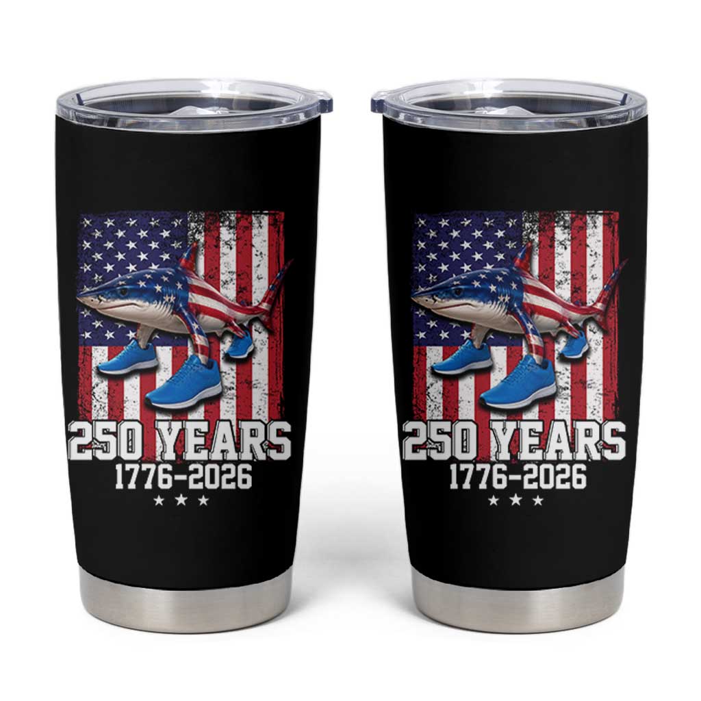 250th America Anniversary Tumbler Cup Tralalero Tralala Italian Brainrot 4th of July Meme