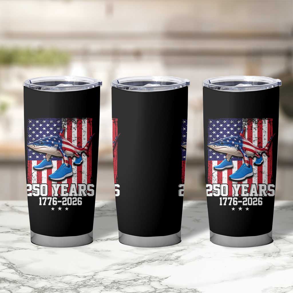 250th America Anniversary Tumbler Cup Tralalero Tralala Italian Brainrot 4th of July Meme