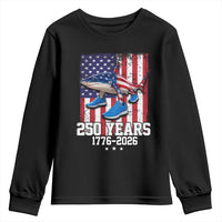 250th America Anniversary Youth Sweatshirt Tralalero Tralala Italian Brainrot 4th of July Meme