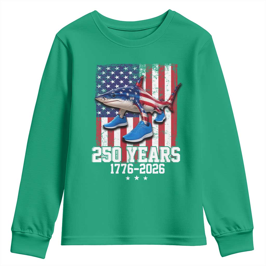 250th America Anniversary Youth Sweatshirt Tralalero Tralala Italian Brainrot 4th of July Meme