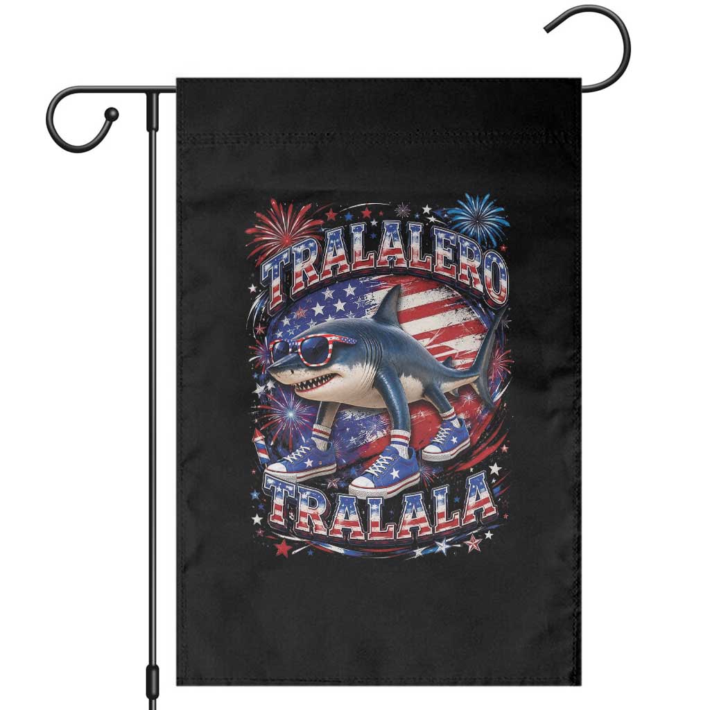 Tralalero Tralala Shark Italian Brainrot 4th Of July Meme Garden Flag