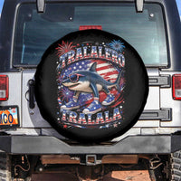 Tralalero Tralala Shark Italian Brainrot 4th Of July Meme Spare Tire Cover
