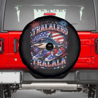 Tralalero Tralala Shark Italian Brainrot 4th Of July Meme Spare Tire Cover