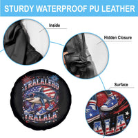 Tralalero Tralala Shark Italian Brainrot 4th Of July Meme Spare Tire Cover