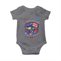 Tralalero Tralala Shark Italian Brainrot 4th Of July Meme Baby Onesie